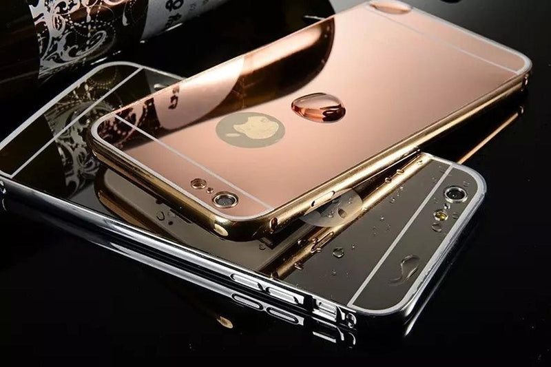 Case Para iPhone De Aluminio Espejo Bumper Resistente Uso Rudo Metal Funda Hombre Mujer Dama Caballe