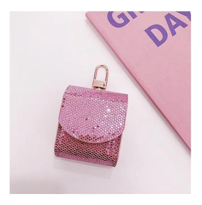 Funda Para AirPods Bolsa Glitter Brillos Mujer Case Diamante