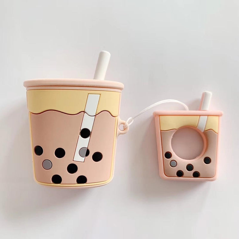 Funda para AirPods Tapioca Yogurt Bebida Popote Mujer Case