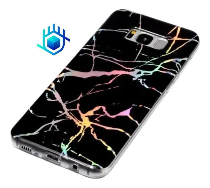 Case Marmol Para iPhone Goma Laser Tornasol Mujer Caballero