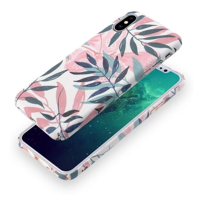 Case De Hojas Para iPhone & Samsung Galaxy Ramas Sombras Flores Plantas Funda Bosque Rigida Resisten