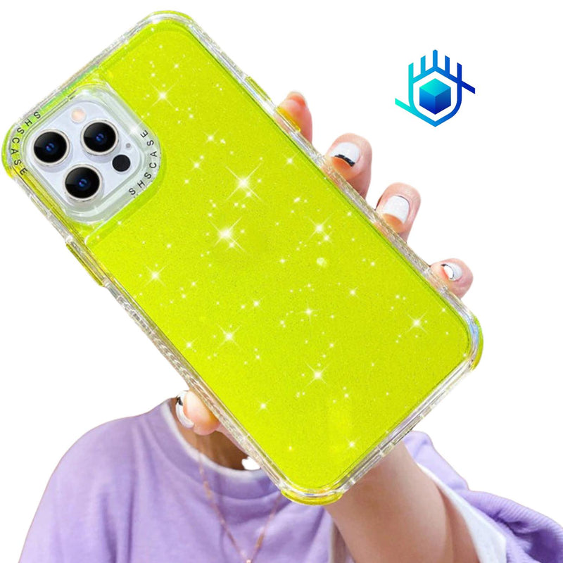 Funda para iPhone 360 Brillos+Mica Protector Reforzada Mujer