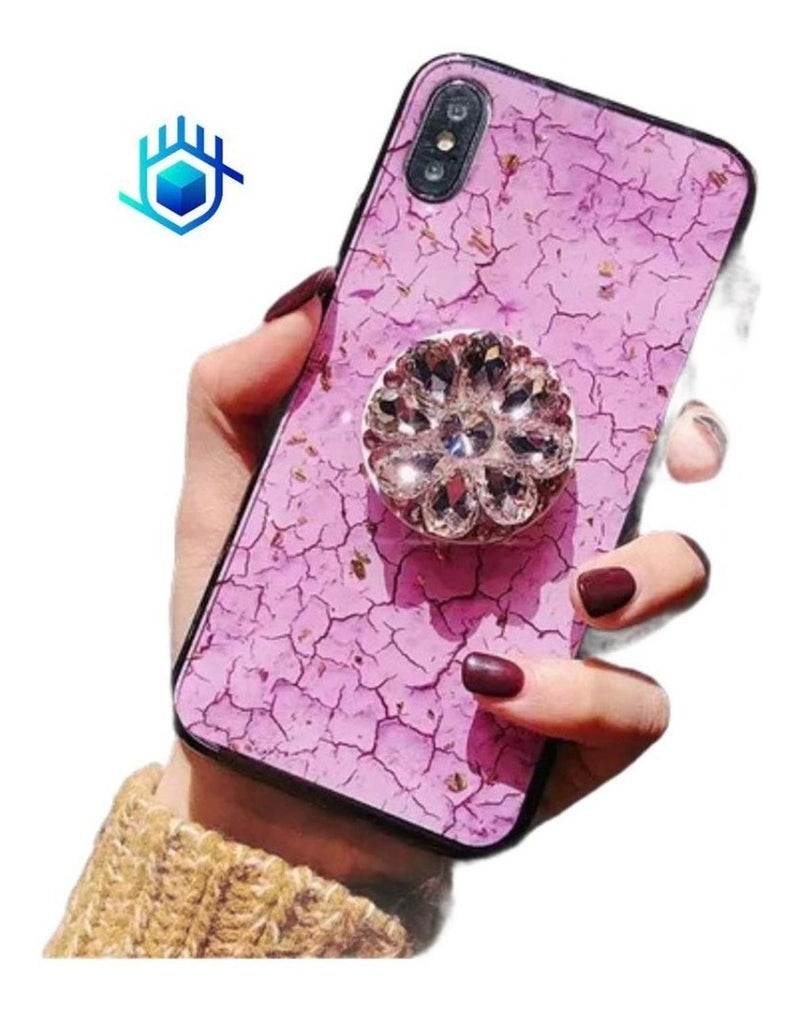 Funda Marmol Para iPhone con Diamantes Mujer Case Brillo 3D