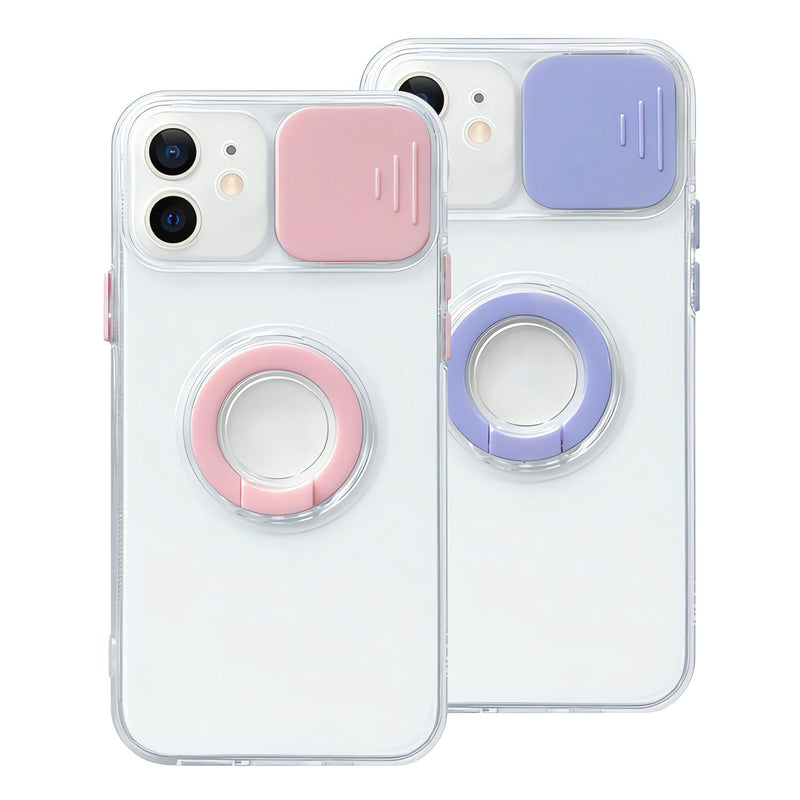 Funda Protectora Camara Anillo para iPhone 12 Pro Max + Mica