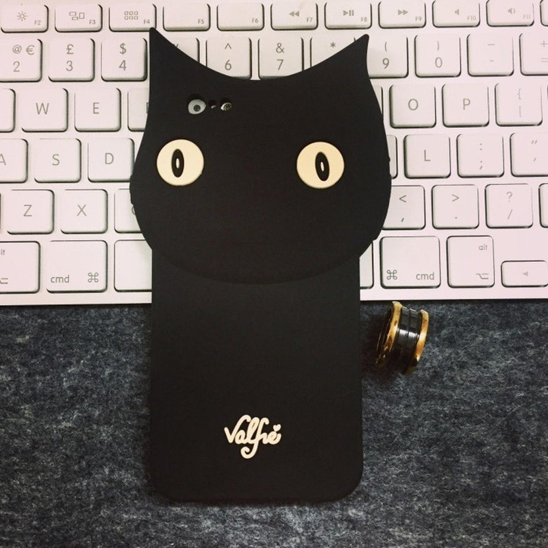 Funda Para iPhone Gato Ojos 3d Caricatura Michi Gatito Mujer