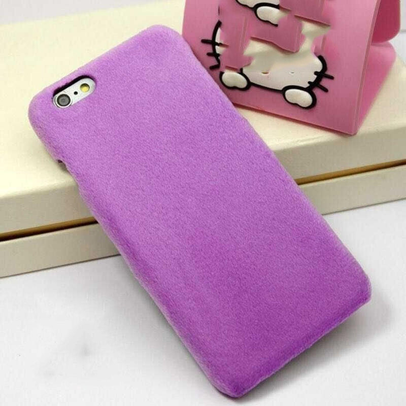 Funda Peluche Para iPhone Fur Terciopelo Dama Mujer Gamuza