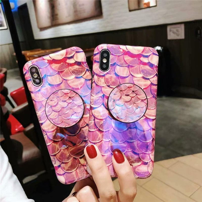 Funda para iPhone Escamas Tornasol Hombre Mujer Case Brillos