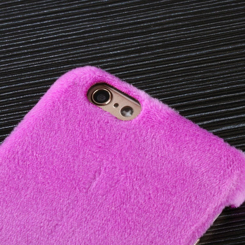 Funda Peluche Para iPhone Fur Terciopelo Dama Mujer Gamuza