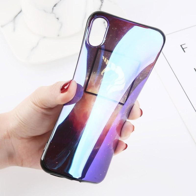 Funda Para iPhone Unicornio Galaxia Tornasol Brillo Arcoiris