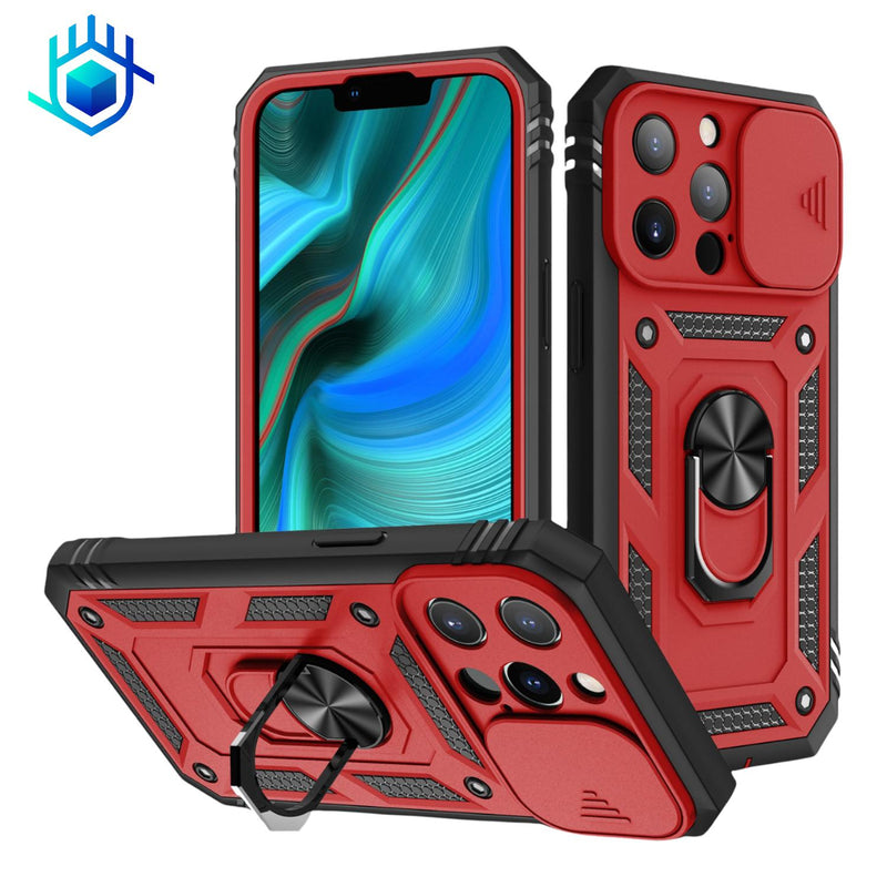 Funda para iPhone Robot V2.0 Anillo + mica Hidrogel Uso Rudo