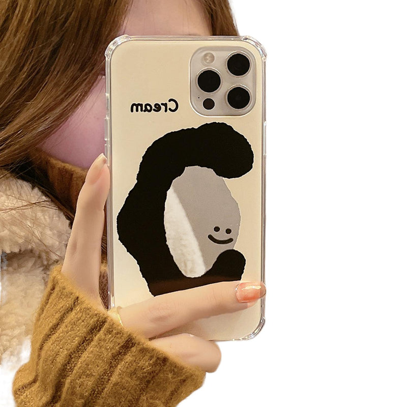 Funda Espejo Goma para iPhone + Mica Ligera Resistente Mujer