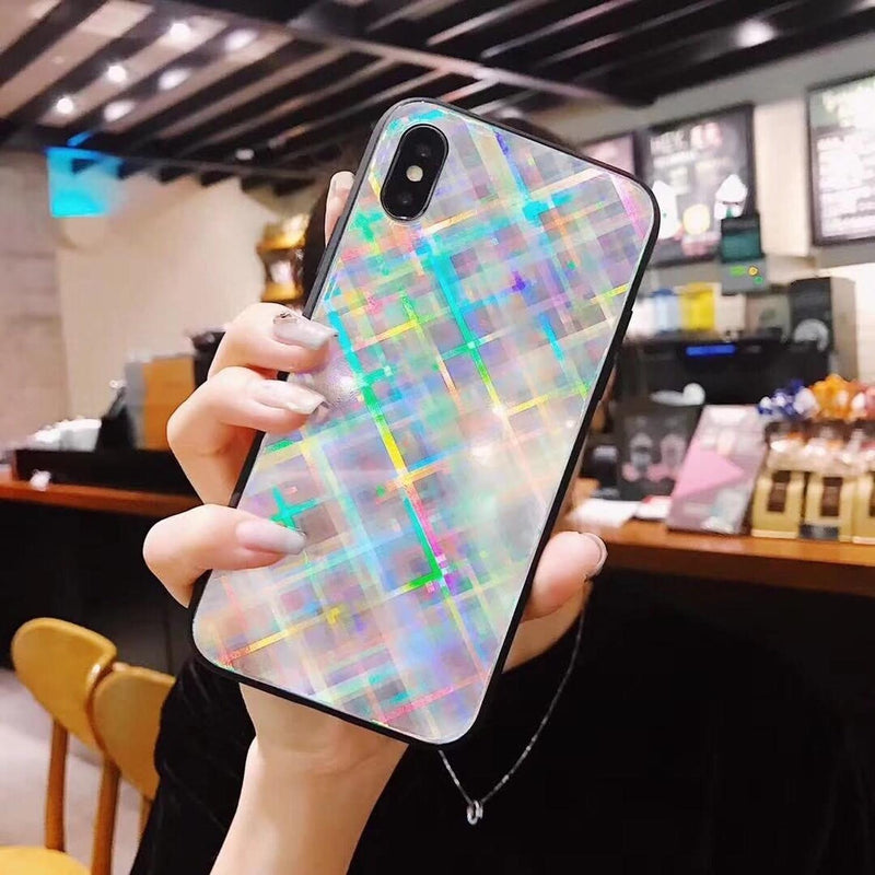 Funda Para iPhone Rombos De Cristal Hombre Mujer 3d Tornasol