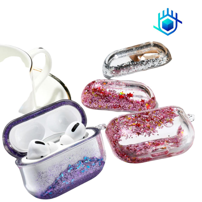 Funda Brillos Liquido para AirPods Case Uso Rudo Mujer Dama