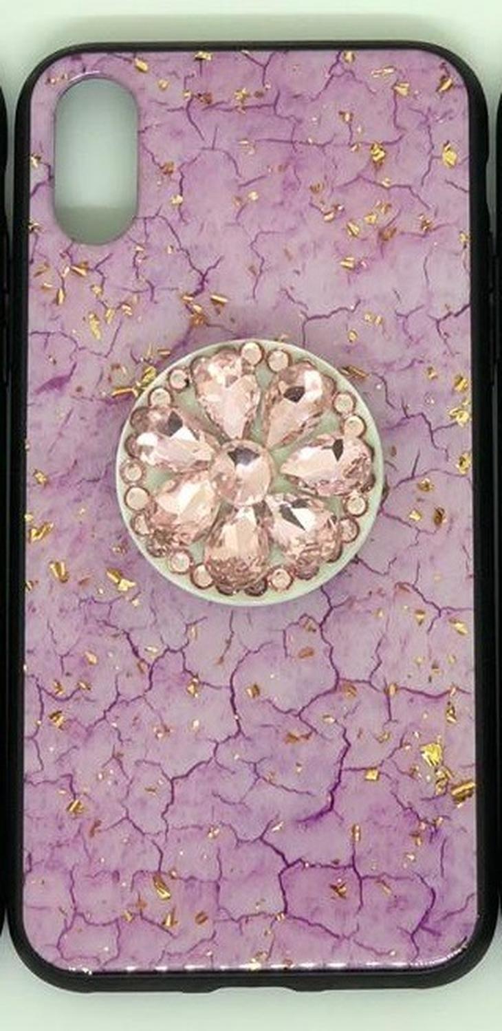 Funda Marmol Para iPhone con Diamantes Mujer Case Brillo 3D