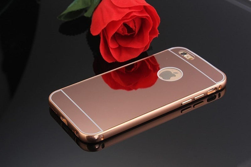 Case Para iPhone De Aluminio Espejo Bumper Resistente Uso Rudo Metal Funda Hombre Mujer Dama Caballe