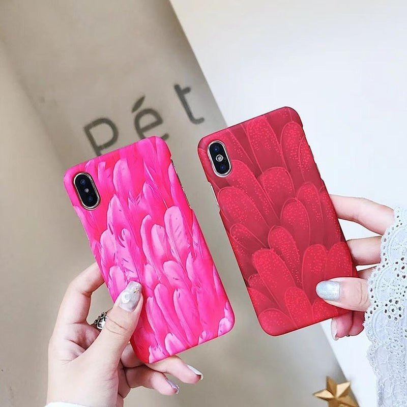 Case Plumas Para iPhone Vintage Aves Funda Mujer Hombre 3d