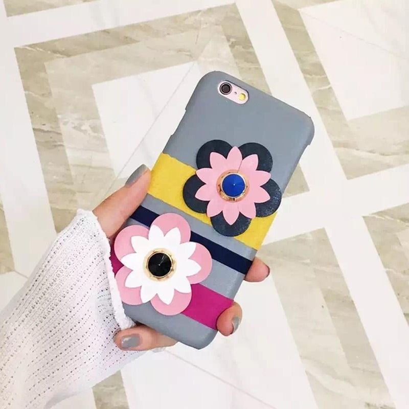 Case Para iPhone Flores Piedra Colores Otoñales Mujer Funda