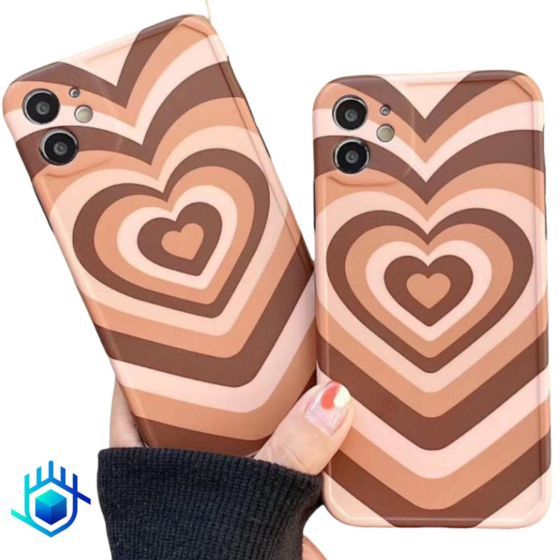 Funda Corazon para iPhone+Mica Mujer Dama Protector Uso Rudo