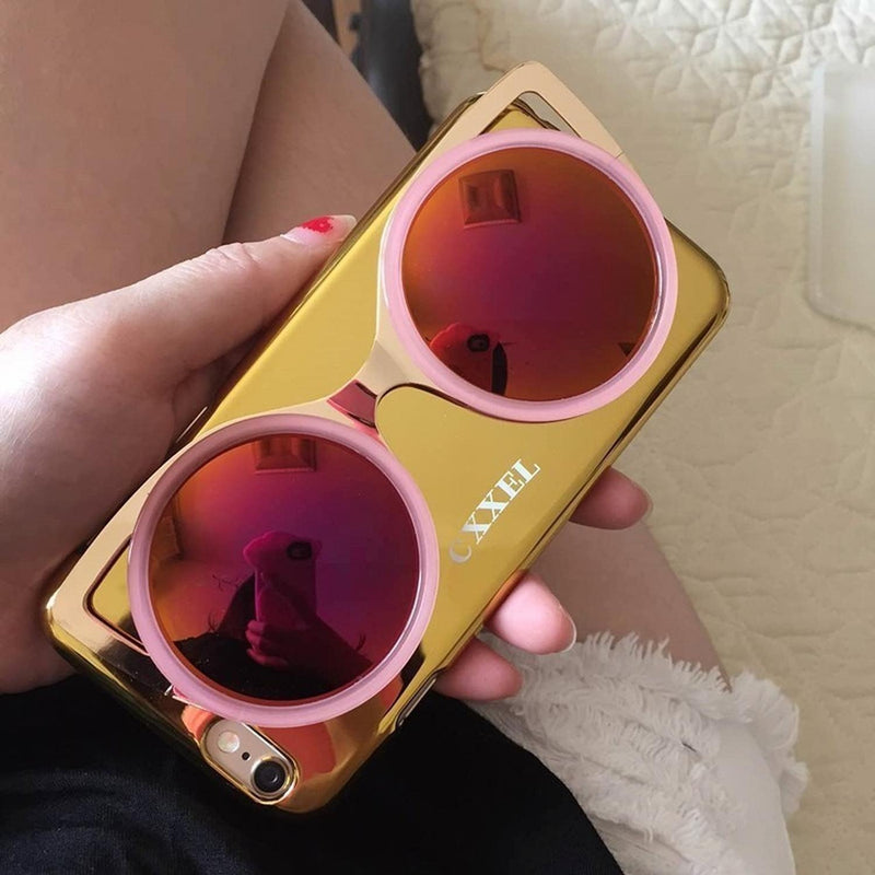 Funda Para iPhone Lentes Sol Espejo Tornasol Hombre Mujer 3d