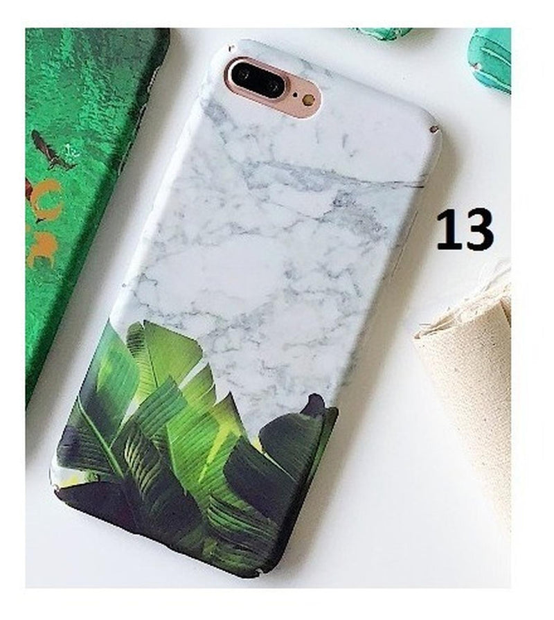 Funda para iPhone Hoja Verde Planta Flores Case Mujer Verano