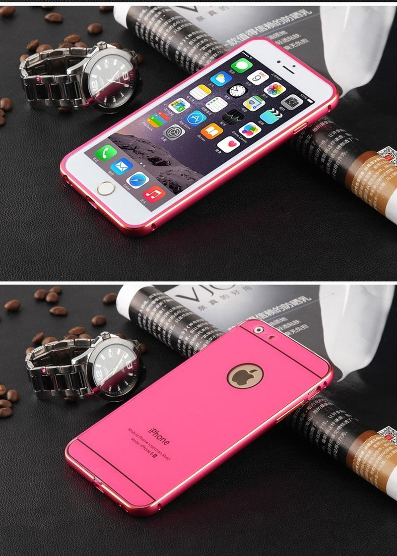 Funda para iPhone Aluminio Metal Reforzada Case Hombre Mujer