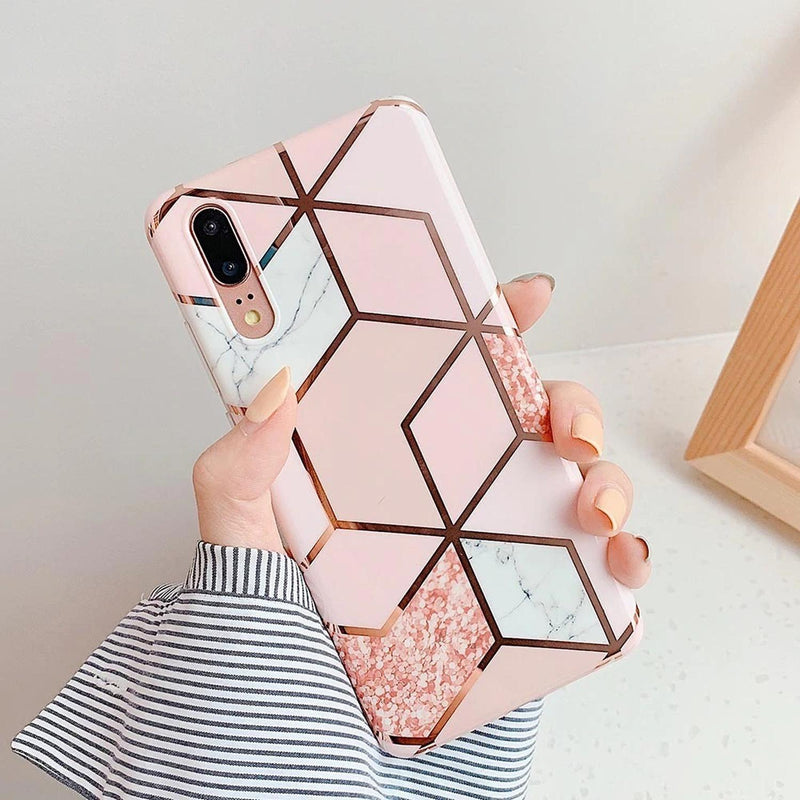 Funda Geometria Compatible Con Galaxy Hombre Dama Protector