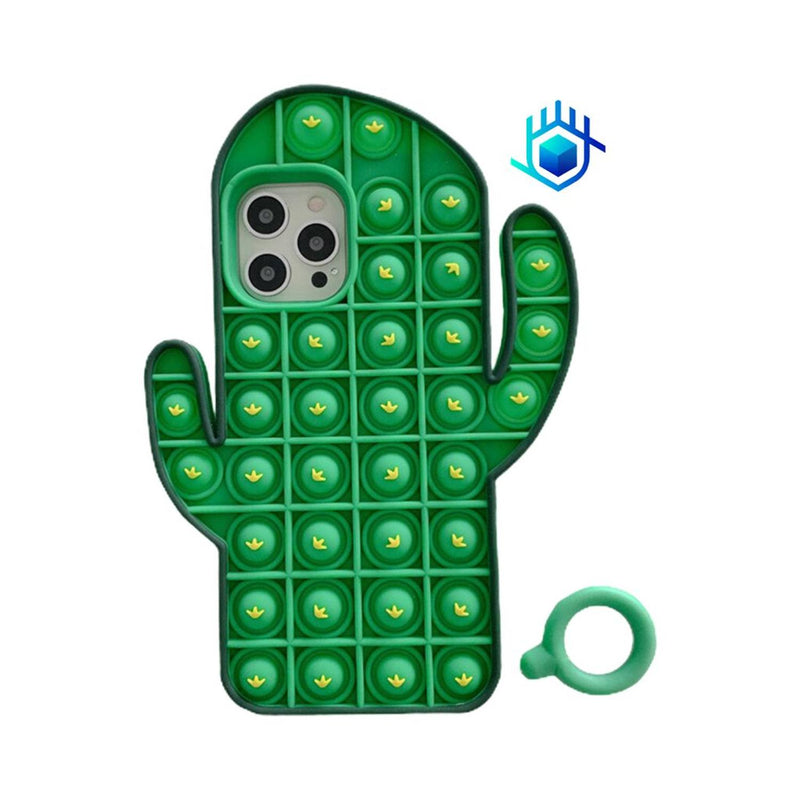 Funda Para iPhone PopIt Cactus Fidget Burbuja Juguete Mujer