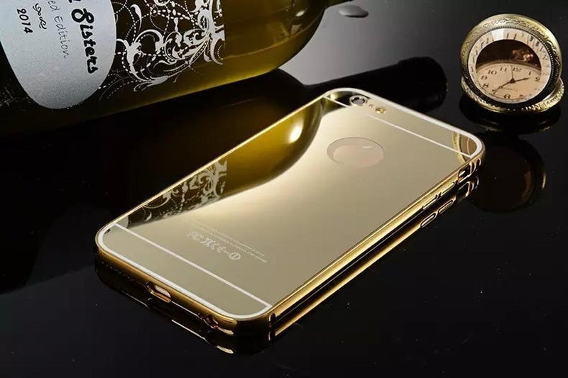 Case Para iPhone De Aluminio Espejo Bumper Resistente Uso Rudo Metal Funda Hombre Mujer Dama Caballe