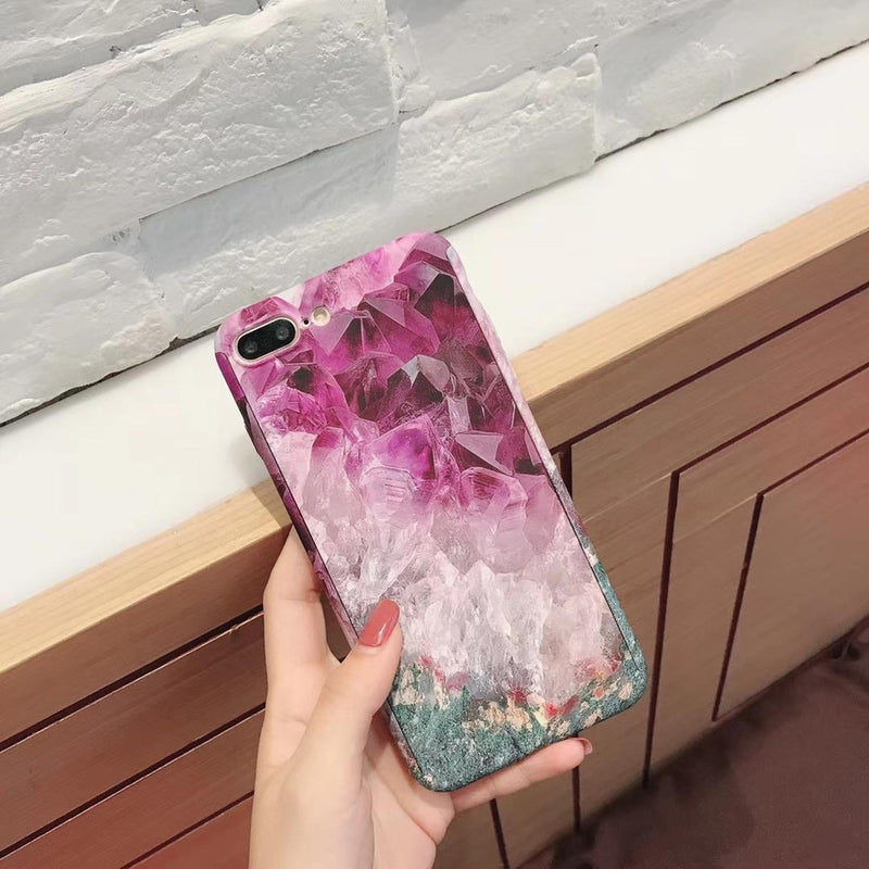 Funda 360+ Mica para iPhone Marmol Delgada Ligera Mujer Case