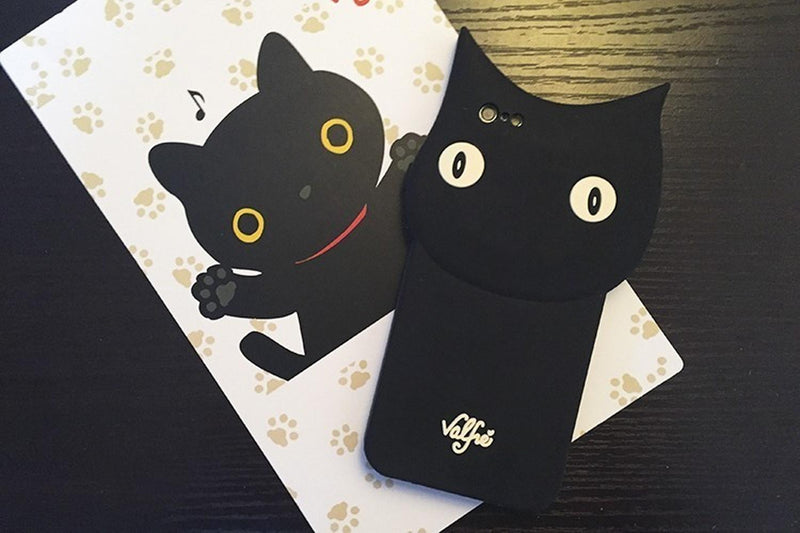 Funda Para iPhone Gato Ojos 3d Caricatura Michi Gatito Mujer