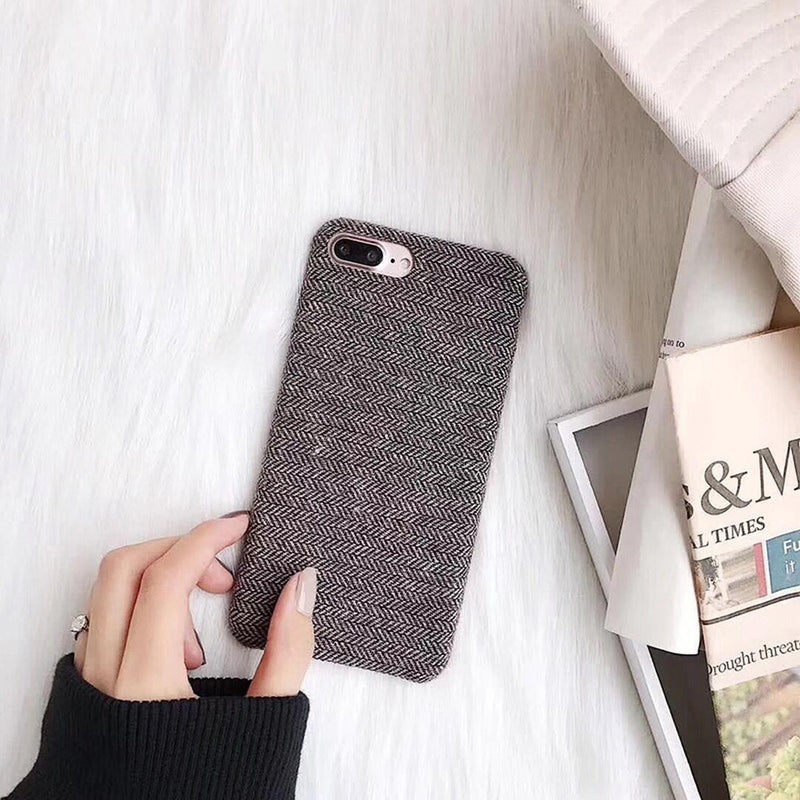 Funda Para iPhone Canvas Mezclilla Lienzo Tela Hombre Mujer