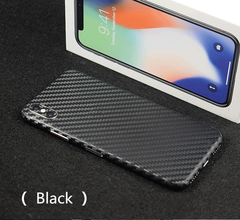 Sticker Para iPhone Fibra Carbon Hombre Mujer Protector 3d