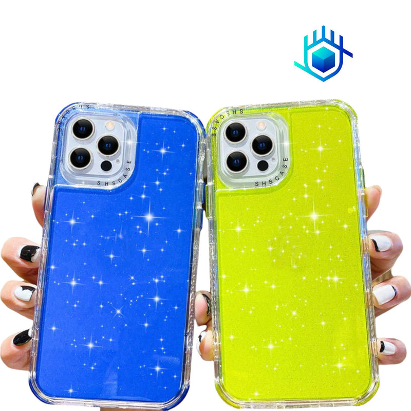 Funda para iPhone 360 Brillos+Mica Protector Reforzada Mujer