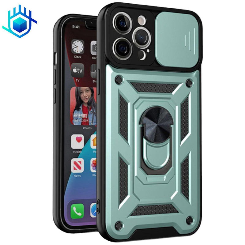 Funda para iPhone Robot V2.0 Anillo + mica Hidrogel Uso Rudo