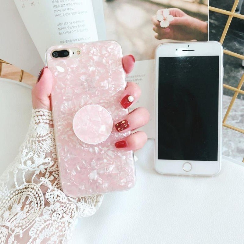 Funda Compatible Con Huawei Cristal Marmol Dama Mujer Case