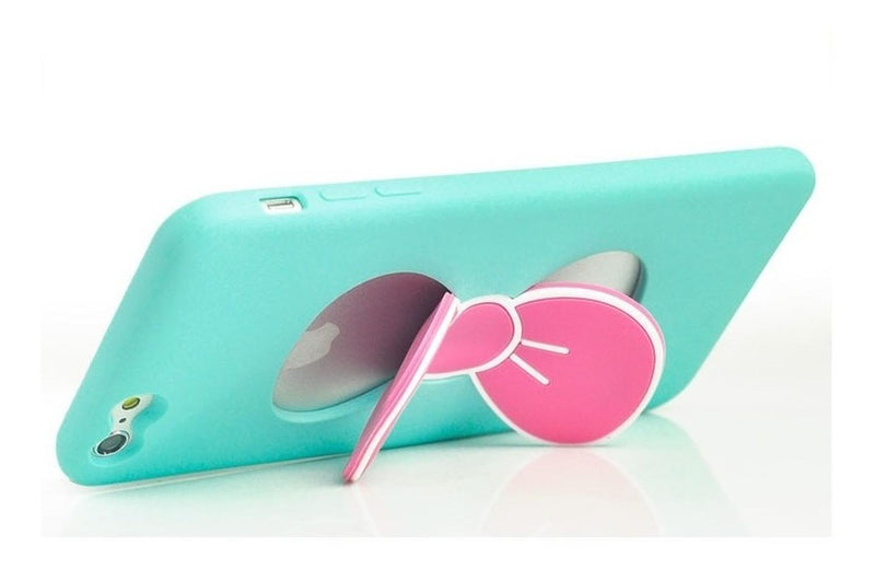 Funda iPhone Con Moño Pastel Dama Mujer Case Parado