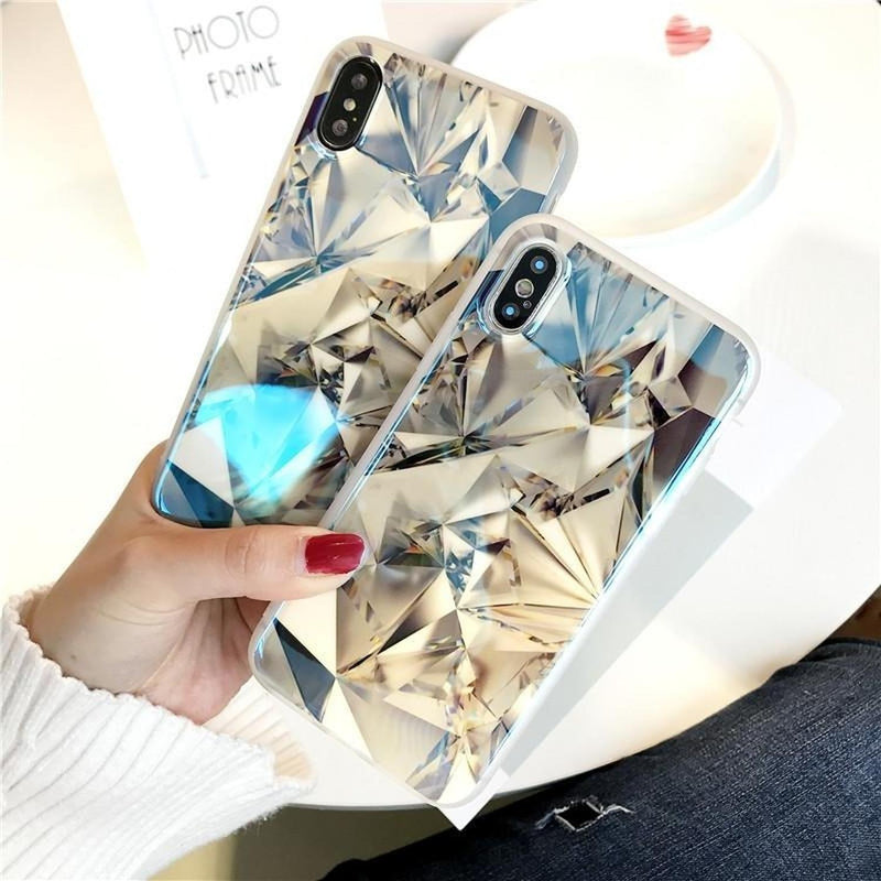 Funda Para iPhone Diamantes Piedra Preciosa Brillo Platinado