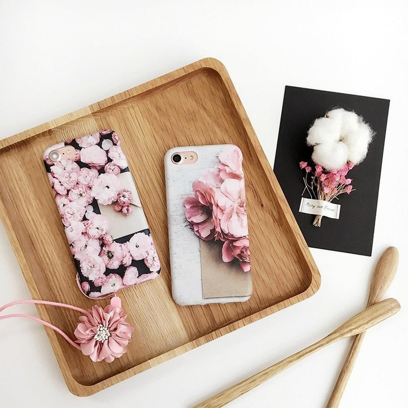 Funda para iPhone Rosas Flores Case Mujer Reforzada Dama