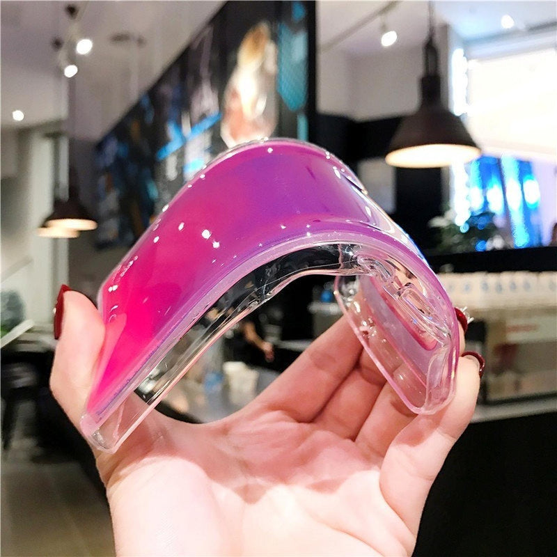 Funda Arena Luminos Para Samsung Brilla Oscuridad Neon Mujer