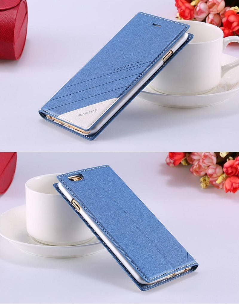 Funda Flip para iPhone Galaxy Cartera Hombre Mujer Billetera