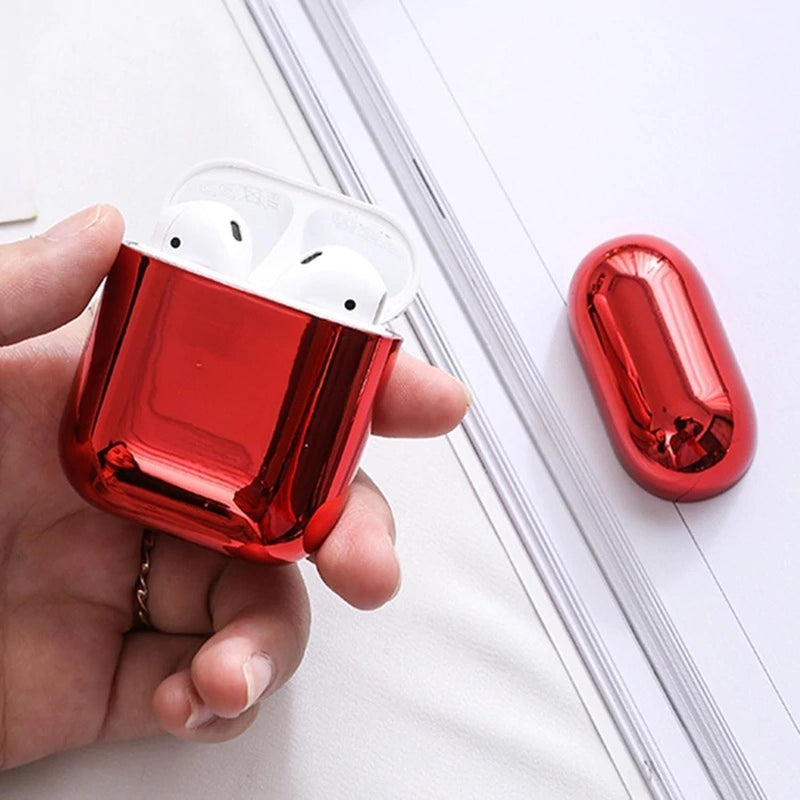 Funda para AirPods Espejo Rigido Hombre Mujer Dama Brilante