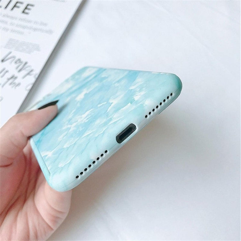 Funda 360+ Mica para iPhone Marmol Delgada Ligera Mujer Case