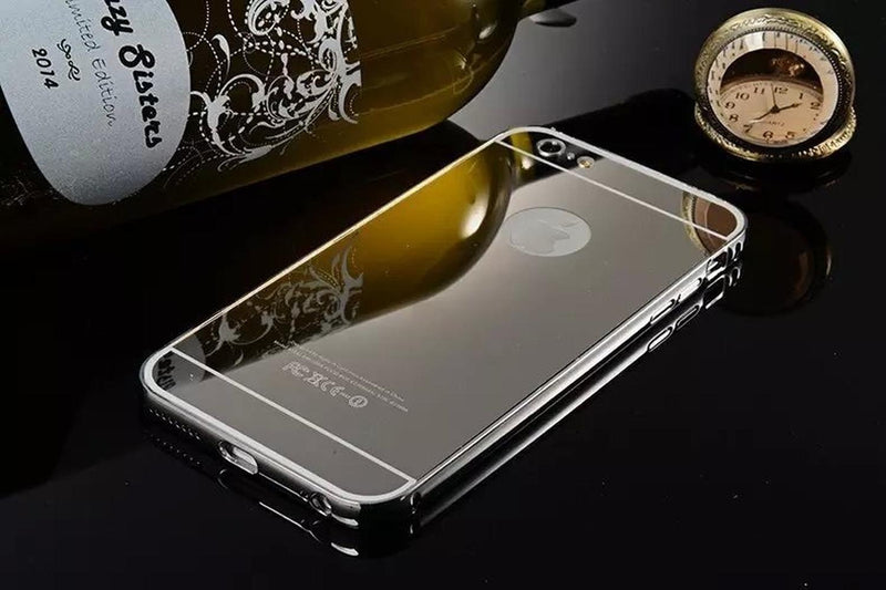 Case Para iPhone De Aluminio Espejo Bumper Resistente Uso Rudo Metal Funda Hombre Mujer Dama Caballe