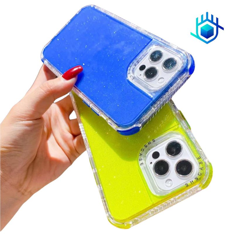 Funda para iPhone 360 Brillos+Mica Protector Reforzada Mujer