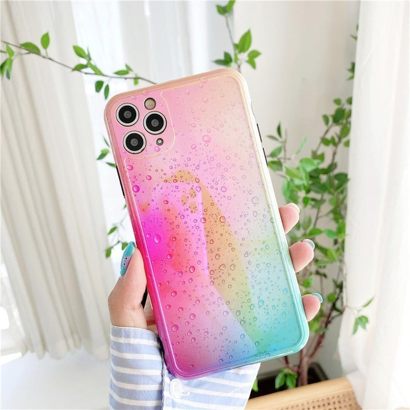 Funda Premium para iPhone Arcoiris Mujer Brillos Reforzada