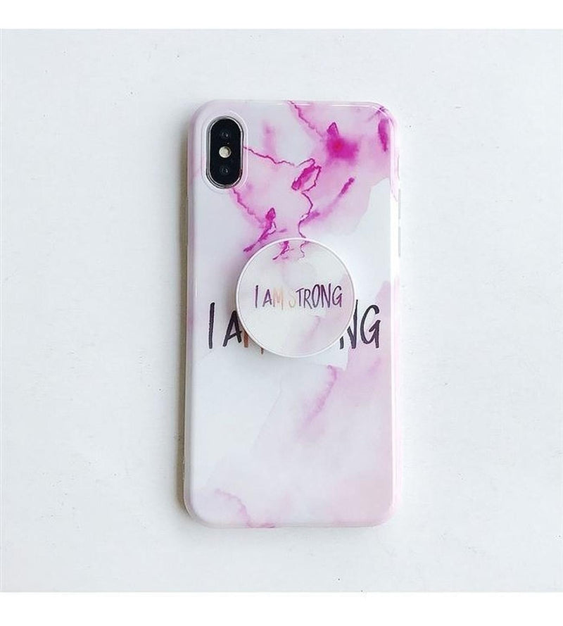 Funda Para iPhone Marmol Mujer Protector Resistente Dama 3D