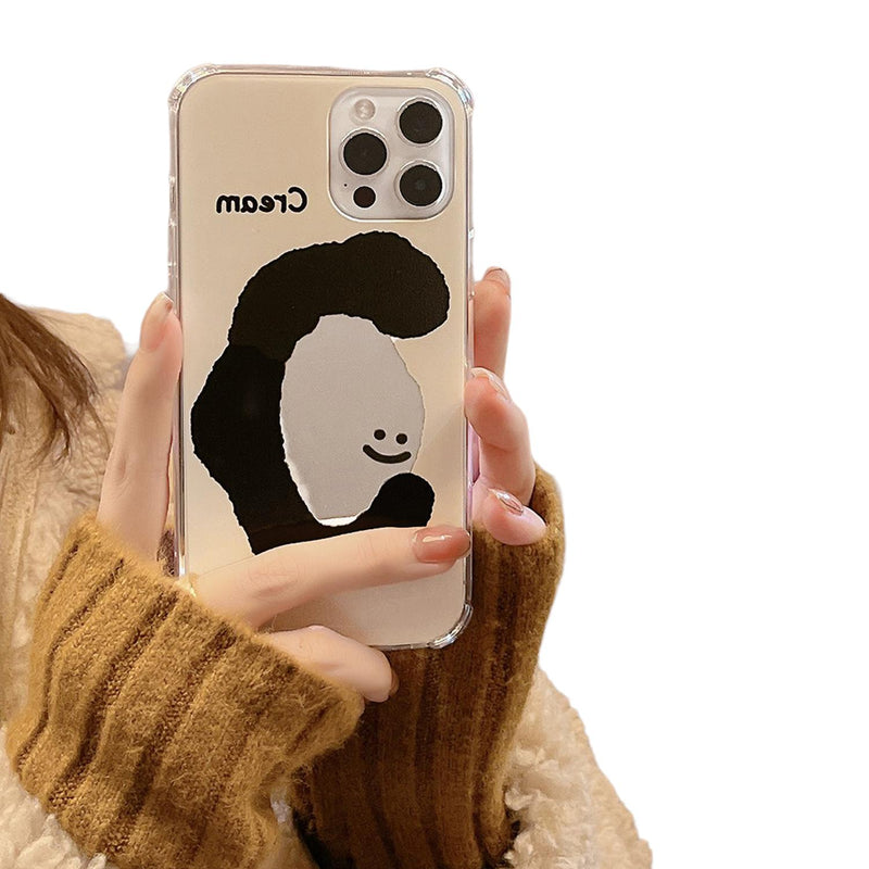 Funda Espejo Goma para iPhone + Mica Ligera Resistente Mujer