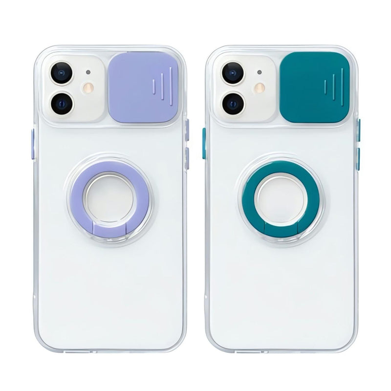 Funda Protectora Camara con Anillo para iPhone 13 Pro + Mica
