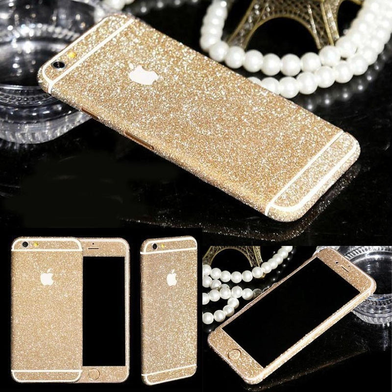 Sticker Glitter para iPhone Mujer Hombre Brillos Pegatina 3d