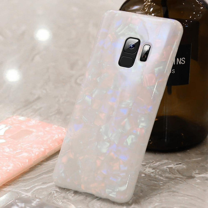 Funda Compatible Con Huawei Cristal Marmol Dama Mujer Case